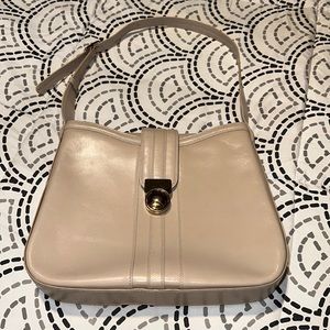 ANGELO LITRICO Khaki Tan Genuine Leather Shoulder Bag Pristine Vintage